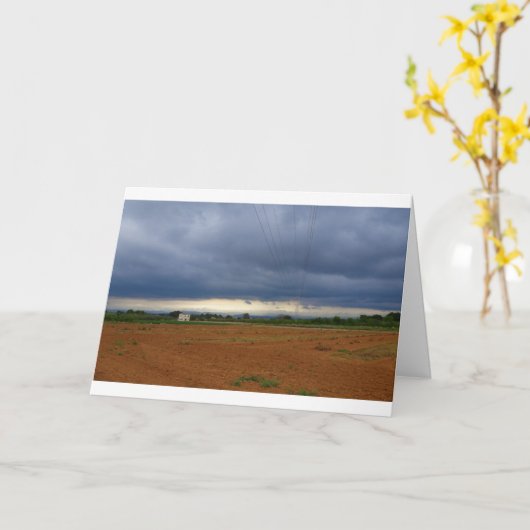 Stormachtige Landbouwlandschap Kaart (Gele Bloem)