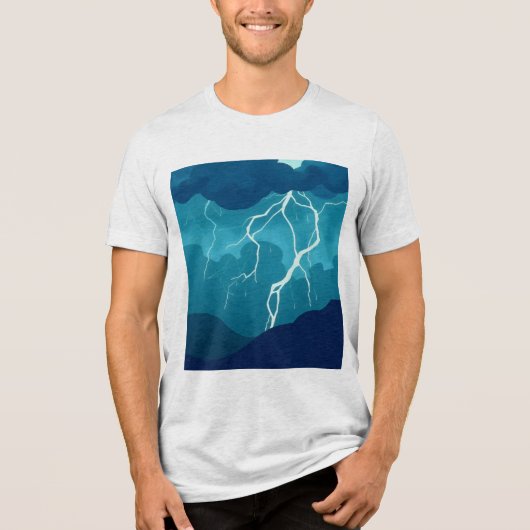 stormachtige lucht Tri-Blend shirt (Voorkant)