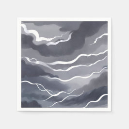 Stormachtige luchten | Donker aquarel Servet
