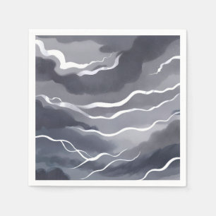 Stormachtige luchten   Donker aquarel Servet