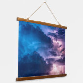 Stormachtige luchten hangend wandkleed (Gebogen)