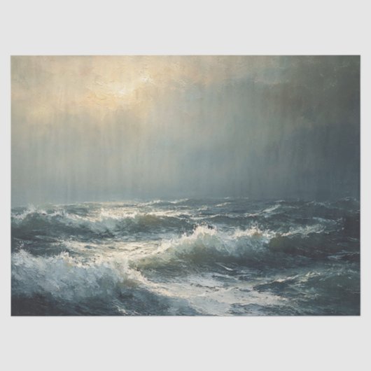 Stormachtige Oceaan Fijne Kunst Tissuepapier (Voorkant)