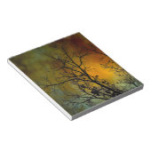 Stormachtige ochtend met boom notitieblok (Schuin)