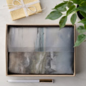 Stormachtige rustieke kustlandschap schilderij Dec Tissuepapier (Geschenk)