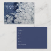 Stormachtige seizoensgebonden hagelschade opruimen visitekaartje (Voorkant / Achterkant)