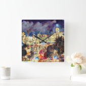 Stormachtige tijd voor San Francisco Vierkante Klok (Huis)