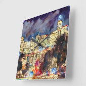 Stormachtige tijd voor San Francisco Vierkante Klok (Hoek)