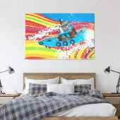 Stormachtige Vissersboot Canvas Afdruk (Insitu (Slaapkamer))