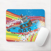 Stormachtige Vissersboot Muismat (Met muis)