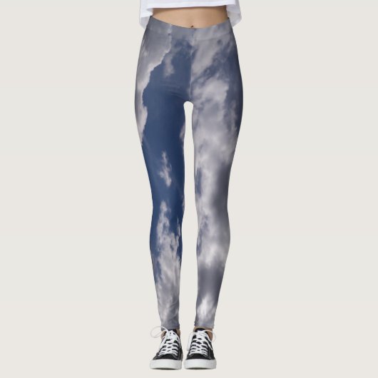 stormachtige wolken die zich op unieke leggings vo (Voorkant)