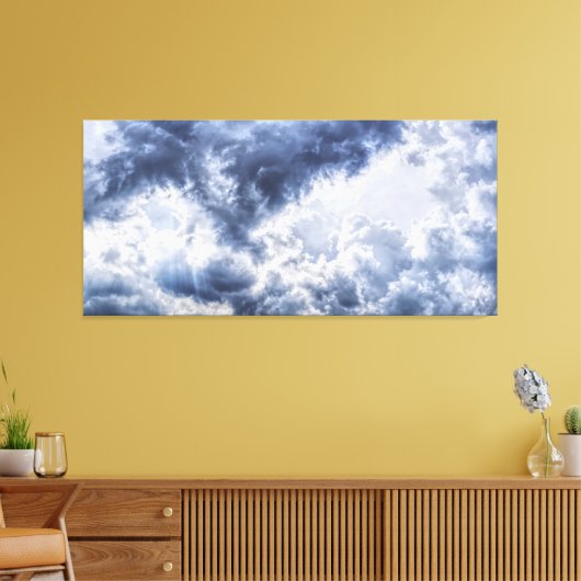 Stormachtige wolken verpakt canvas (Insitu (Woonkamer))
