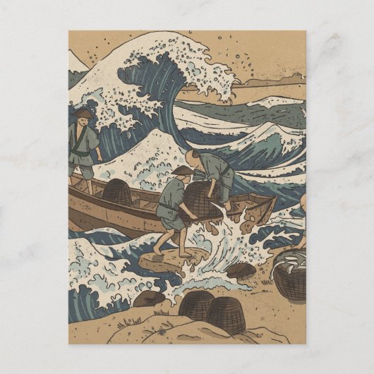 Stormachtige Zee Briefkaart (Voorkant)