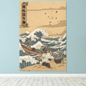 Stormachtige zee canvas afdruk (Insitu (Houten vloer))