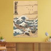 Stormachtige zee canvas afdruk (Insitu (Woonkamer))