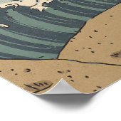 Stormachtige Zee Poster (Hoek)