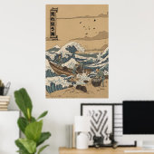 Stormachtige Zee Poster (Thuiskantoor)