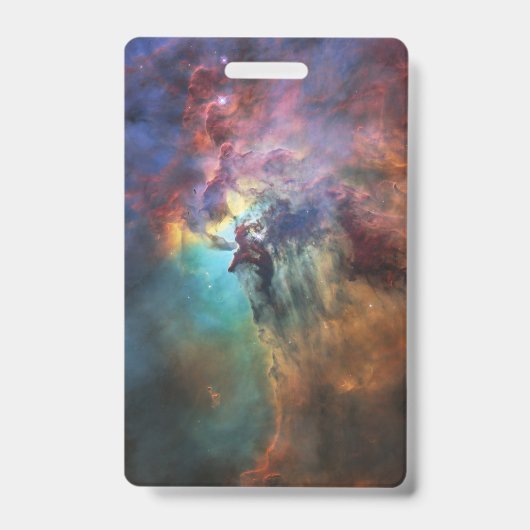 Stormachtige Zeeen van Lagune Nebula in Boogschutt Badge (Voorzijde)