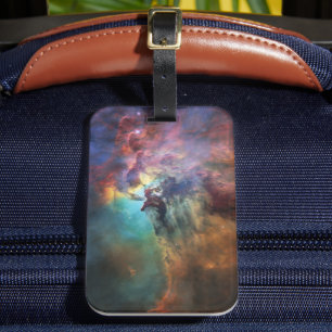 Stormachtige Zeeen van Lagune Nebula in Boogschutt Bagagelabel