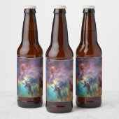 Stormachtige Zeeen van Lagune Nebula in Boogschutt Bier Etiket (Flessen)