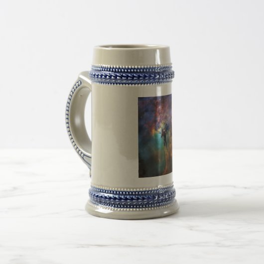 Stormachtige Zeeen van Lagune Nebula in Boogschutt Bierpul (Voorkant links)