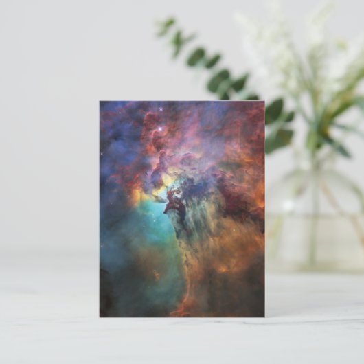 Stormachtige Zeeen van Lagune Nebula in Boogschutt Briefkaart (Staand voorkant)