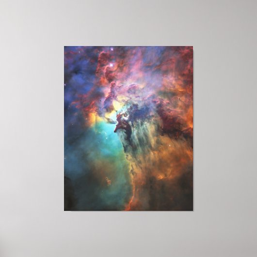 Stormachtige Zeeen van Lagune Nebula in Boogschutt Canvas Afdruk (Voorkant)