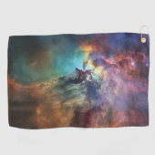 Stormachtige Zeeen van Lagune Nebula in Boogschutt Golfhanddoek (Horizontaal)