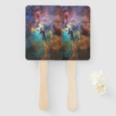 Stormachtige Zeeen van Lagune Nebula in Boogschutt Handwaaier (Voorkant en achterkant)