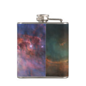 Stormachtige Zeeen van Lagune Nebula in Boogschutt Heupfles (Achterkant)