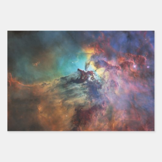 Stormachtige Zeeen van Lagune Nebula in Boogschutt Inpakpapier Vel (Voorkant 3)