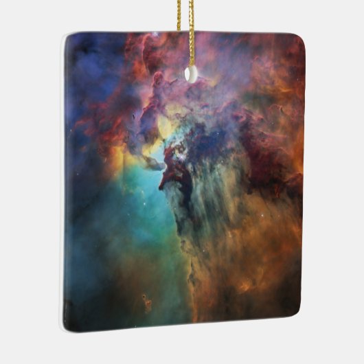 Stormachtige Zeeen van Lagune Nebula in Boogschutt Keramisch Ornament (Rechts)