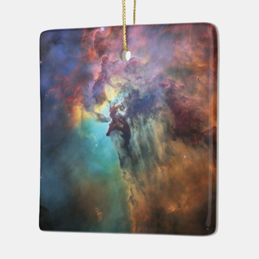 Stormachtige Zeeen van Lagune Nebula in Boogschutt Keramisch Ornament (Links)