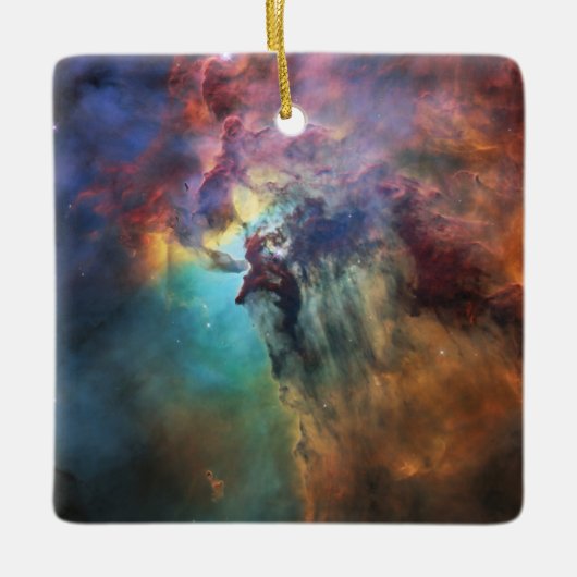 Stormachtige Zeeen van Lagune Nebula in Boogschutt Keramisch Ornament (Voorkant)