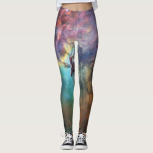 Stormachtige Zeeen van Lagune Nebula in Boogschutt Leggings