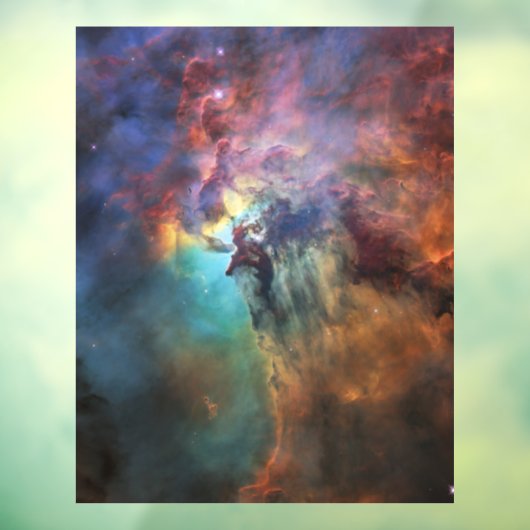 Stormachtige Zeeen van Lagune Nebula in Boogschutt Raamsticker (Vel 3)