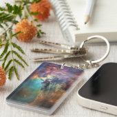 Stormachtige Zeeen van Lagune Nebula in Boogschutt Sleutelhanger (Voorkant Rechts)