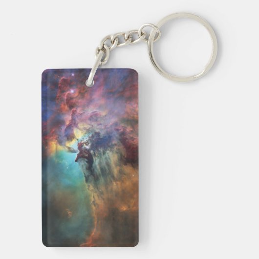 Stormachtige Zeeen van Lagune Nebula in Boogschutt Sleutelhanger (achterkant)