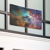 Stormachtige Zeeen van Lagune Nebula in Boogschutt Spandoek (Buitenkant Gebouw)