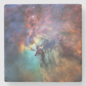 Stormachtige Zeeen van Lagune Nebula in Boogschutt Stenen Onderzetter (Voorkant)