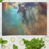 Stormachtige Zeeen van Lagune Nebula in Boogschutt Theedoek (Gevouwen)