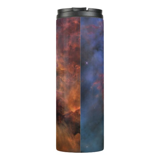 Stormachtige Zeeen van Lagune Nebula in Boogschutt Thermosbeker (Achterkant)