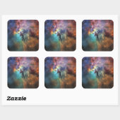 Stormachtige Zeeen van Lagune Nebula in Boogschutt Vierkante Sticker (Vel)