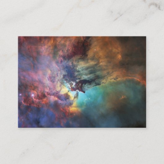 Stormachtige Zeeen van Lagune Nebula in Boogschutt Visitekaartje (Voorkant)