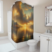 Stormachtige zonsondergang boven het Aziatische pa Douchegordijn (In situ)