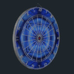 Stormen Dartbord<br><div class="desc">Donkerblauw en zwart abstract ontwerp.</div>