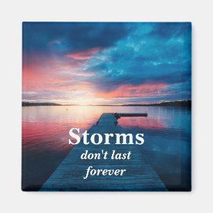 Stormen duren niet eeuwig mooi zonsondergang meer magneet