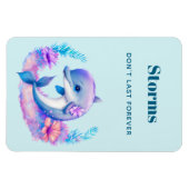 Stormen houden geen Gezegde met een Schattigee dol Magneet (Horizontaal)