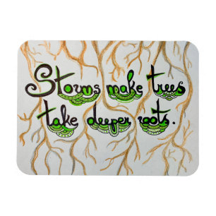 Stormen maken dat bomen dieper worden geworteld magneet