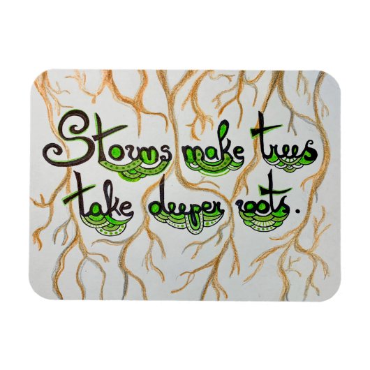 Stormen maken dat bomen dieper worden geworteld magneet (Horizontaal)