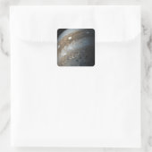 Stormen op Jupiter van Juno Cam (2017) Vierkante Sticker (Tas)